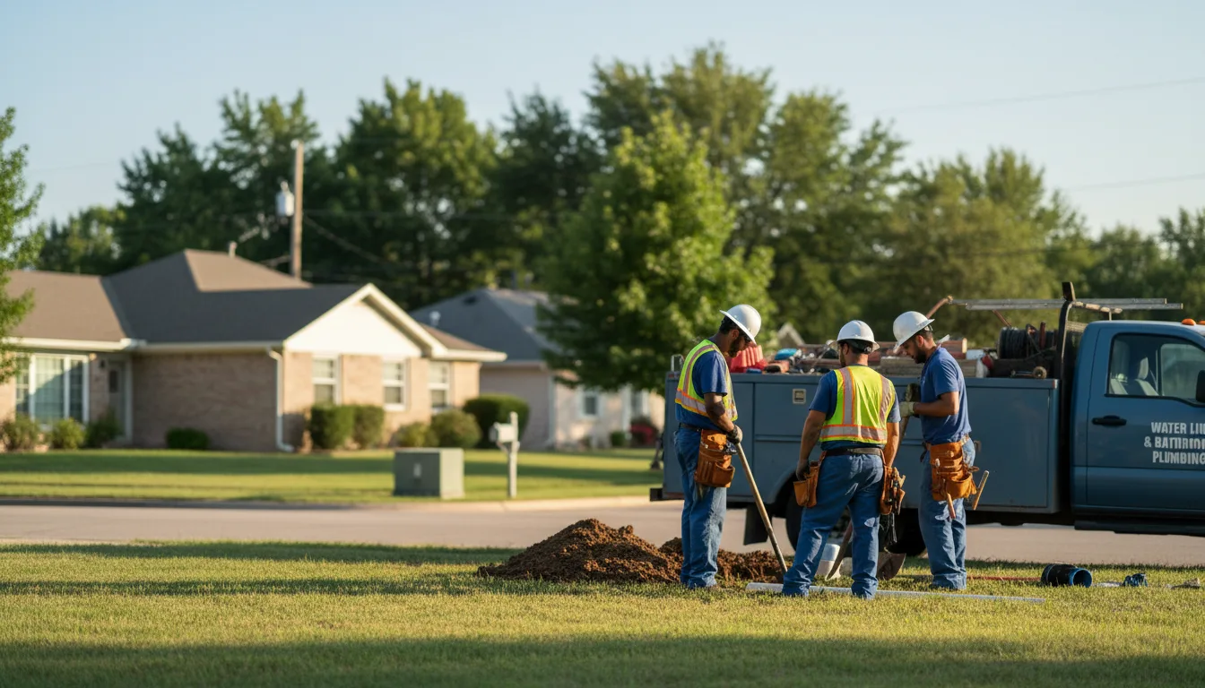 Residential water line and bathroom plumbing service in Hillpoint, WI